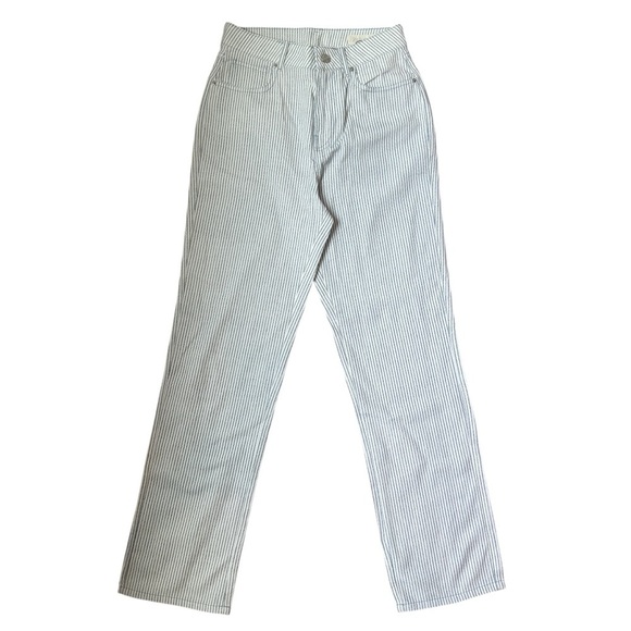 Zara Light Blue Striped Pants - Picture 2 of 8